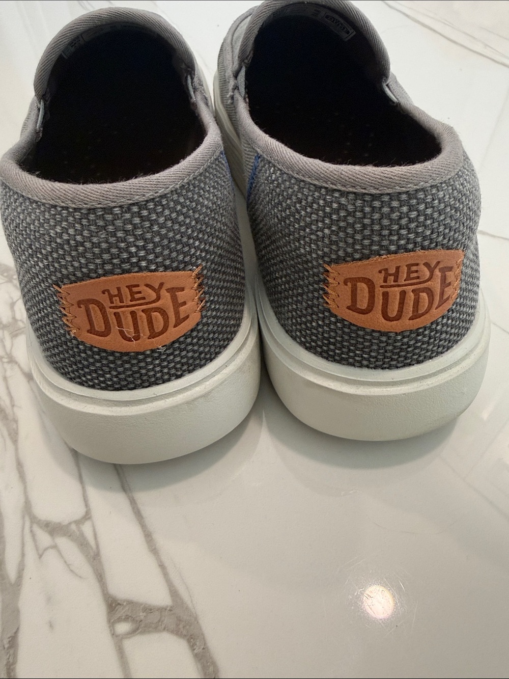 Hey Dude Gray Canvas Slip-On Loafers - Picture 2 of 4